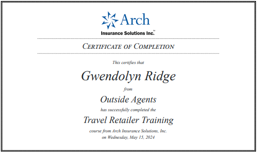 Arch Certificate