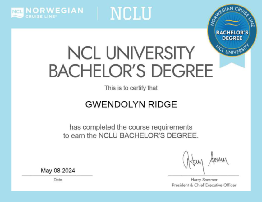 NCL Bachelor's Certificate